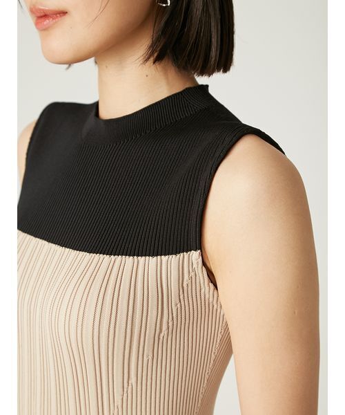 「FRAY I.D」 ノースリーブワンピース F ベージュ レディース_画像6