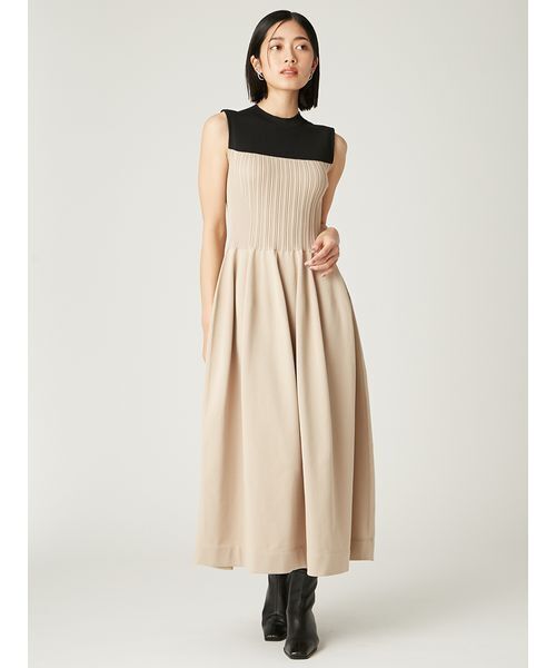 「FRAY I.D」 ノースリーブワンピース F ベージュ レディース_画像9