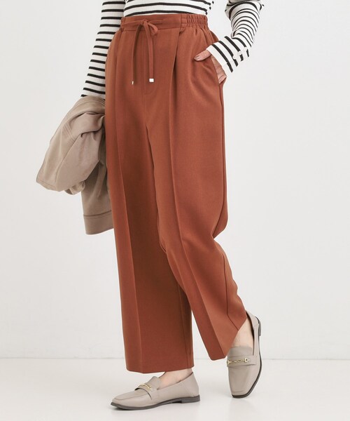 DRESKIP パンツ 「洗濯機可/S-LL」上品シルエットで美しい イージー