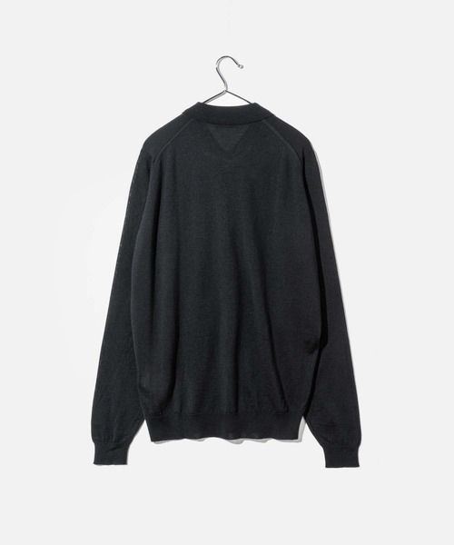 John Smedley 長袖 ポロ メリノウール M 黒 JOHN SMEDLEY（ジョンスメドレー） 長袖 ポロシャツ DORSET エクストラ