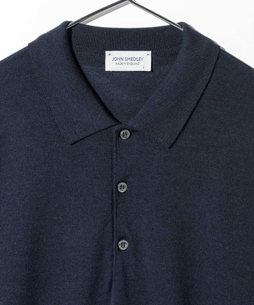 JOHN SMEDLEY ダークネイビー ポロシャツ JOHN SMEDLEY（ジョンスメドレー） ニットポロシャツ ADRIAN シー