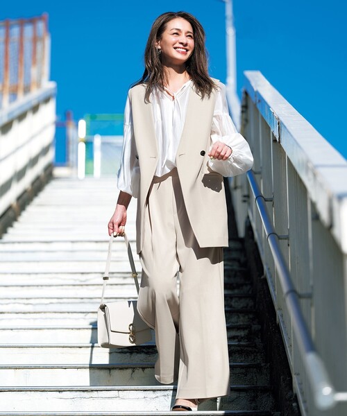 「UNFILO」 長袖ブラウス SMALL ベージュ レディース_画像4