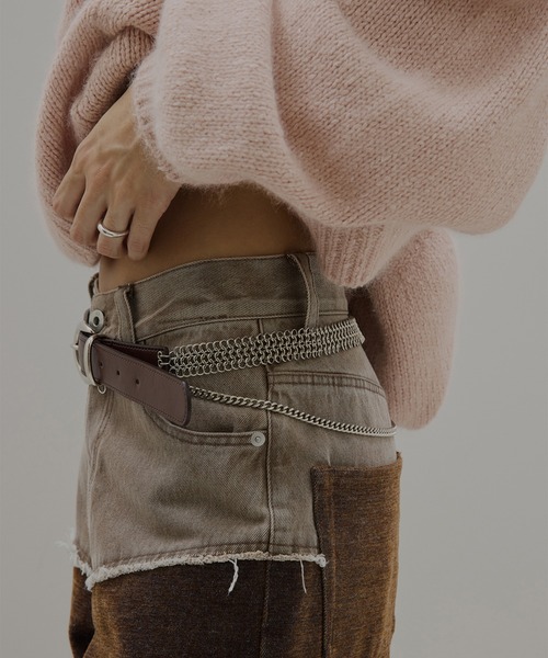 小物 Ameri UND WIDE CHAIN BELT Ameri（アメリ） ベルト UND WIDE CHAIN BELT レディース : ZOZOTOWN