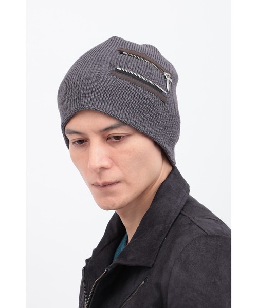   / ニットキャップ/--/ウール/GRN/メンズ/5291M TORNADO MART（トルネードマート） ニット帽 ニットキャップ ZIP