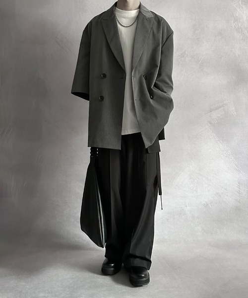 「SERACE」 テーラードジャケット M ブラック メンズ_画像2