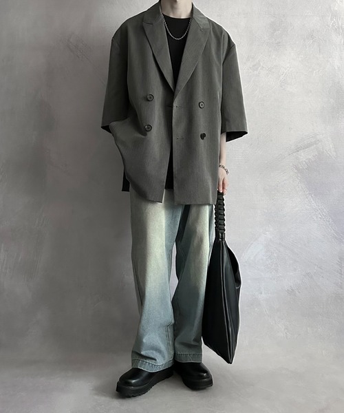 「SERACE」 テーラードジャケット M ブラック メンズ_画像7