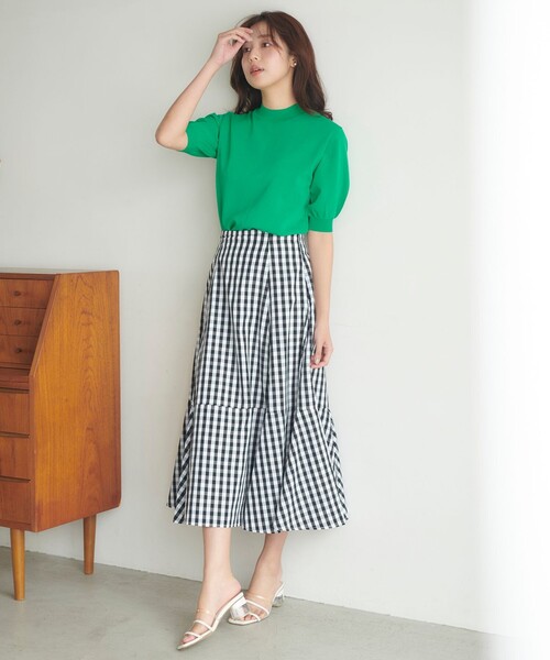 「Feroux」 半袖ニット F ブラック レディース_画像6