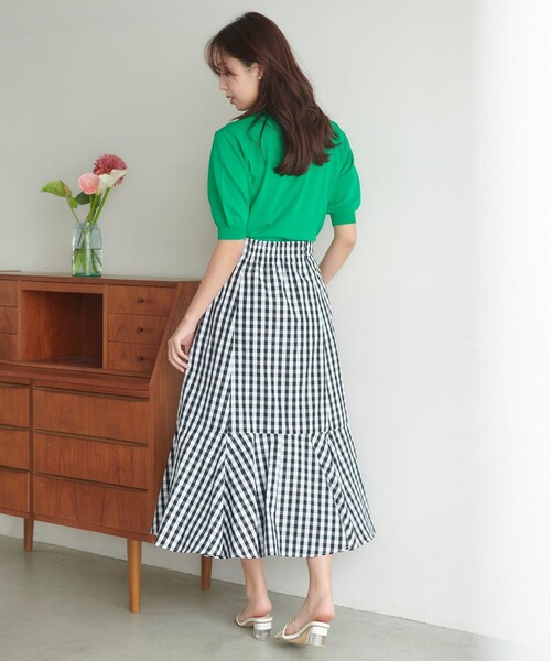 「Feroux」 半袖ニット F ブラック レディース_画像7