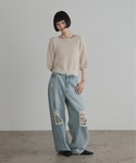 ワイドパンツ ジーンズ デニム デニムパンツ ...の詳細画像4