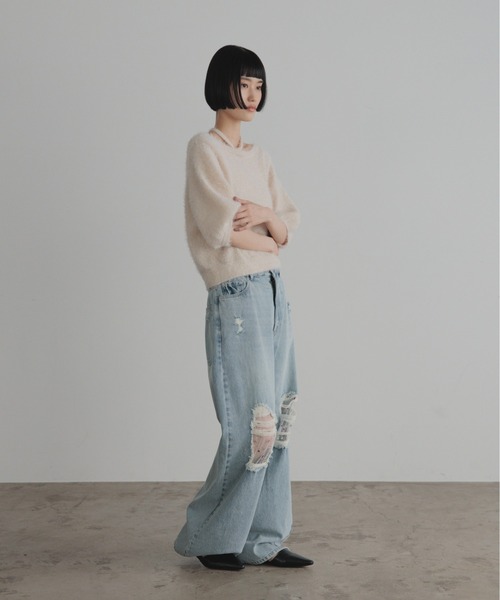 LOWRYS FARM（ローリーズファーム） ワイドパンツ ジーンズ デニム