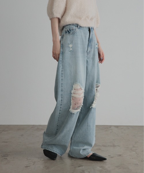 LOWRYS FARM（ローリーズファーム） ワイドパンツ ジーンズ デニム