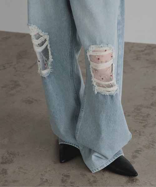 LOWRYS FARM（ローリーズファーム） ワイドパンツ ジーンズ デニム