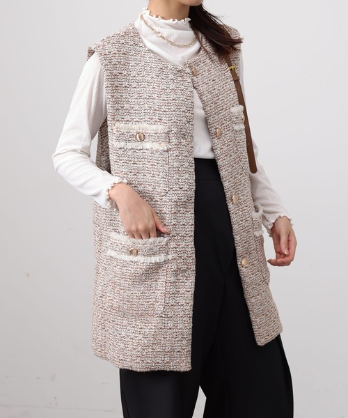 「Chez toi」 ベスト FREE オレンジ レディース_画像3