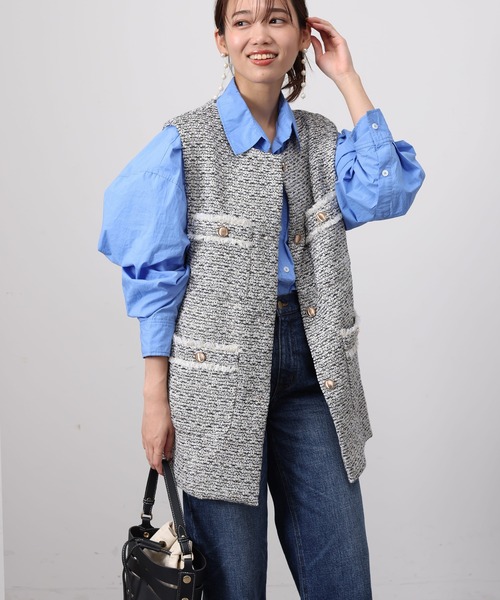 「Chez toi」 ベスト FREE オレンジ レディース_画像5