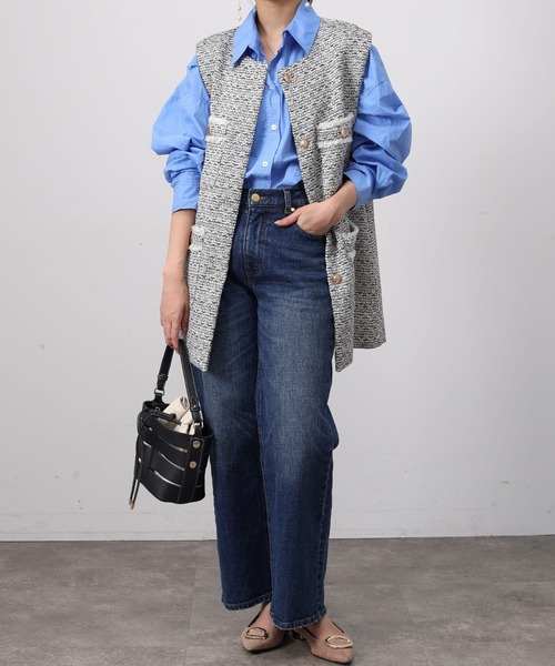 「Chez toi」 ベスト FREE オレンジ レディース_画像6