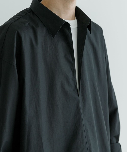 「THOMAS MASON」 長袖シャツ MEDIUM ブラック メンズ_画像2