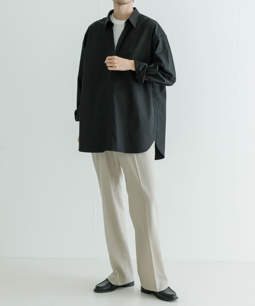 「THOMAS MASON」 長袖シャツ MEDIUM ブラック メンズ_画像5