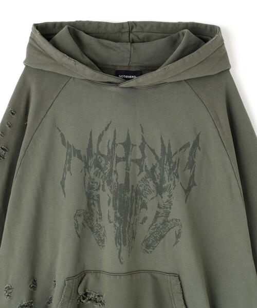 NOT4NERD パーカー NOT4NERD/ノットフォーナード/Destroyed Pigment