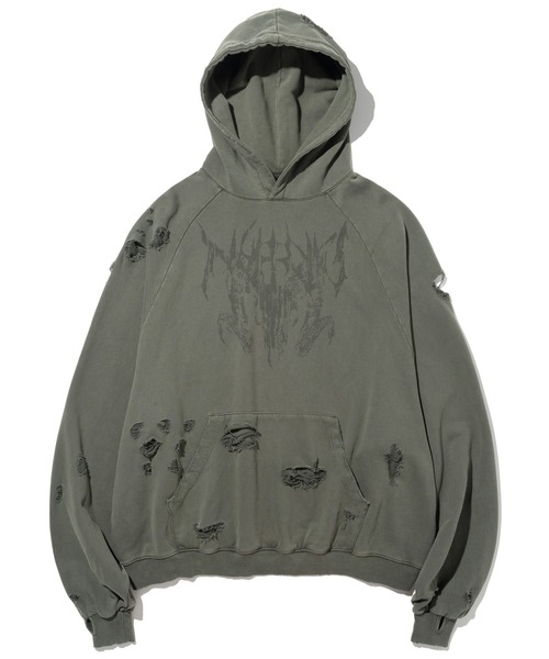 NOT4NERD パーカー NOT4NERD/ノットフォーナード/Destroyed Pigment