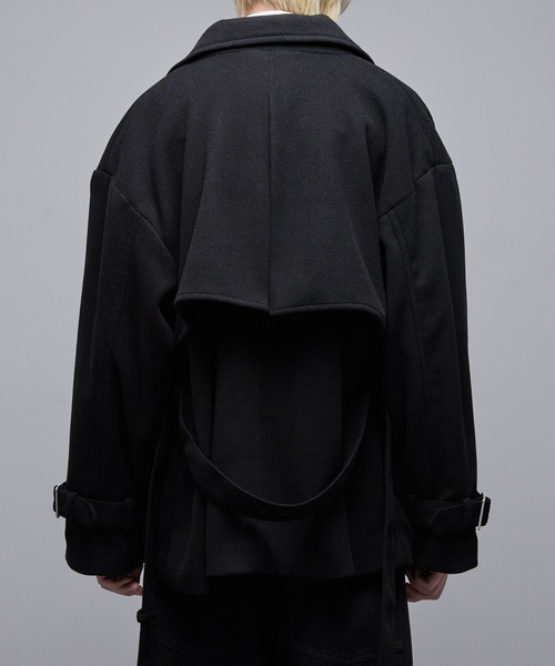 「Loose/ルース」 トレンチコート X-SMALL ダークグレー メンズ_画像7