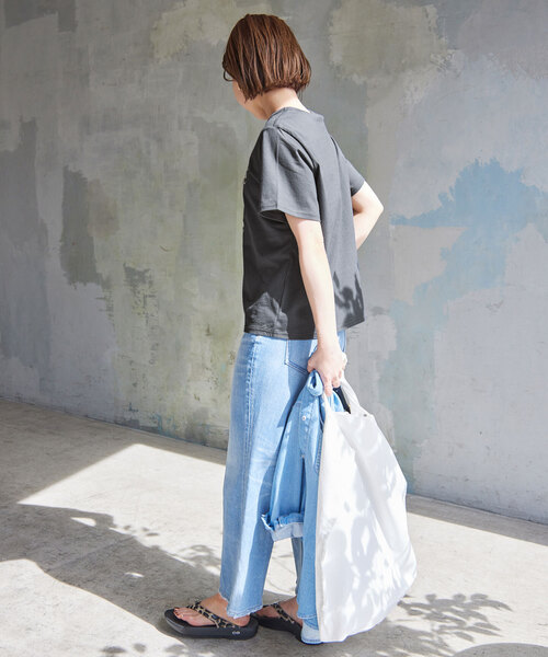 「SLOBE IENA」 半袖Tシャツ FREE チャコールグレー レディース_画像5