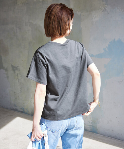 「SLOBE IENA」 半袖Tシャツ FREE チャコールグレー レディース_画像7