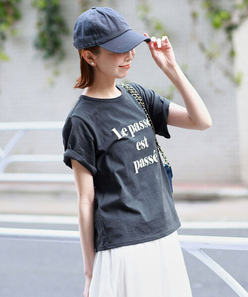 「SLOBE IENA」 半袖Tシャツ FREE チャコールグレー レディース_画像8