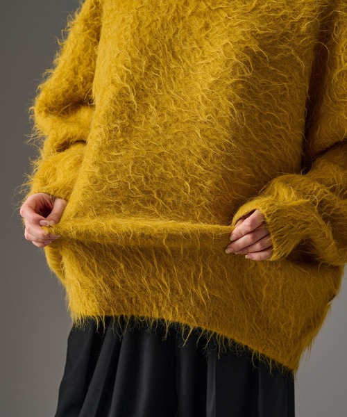 「WETTEMPT」 長袖ニット SMALL マスタード メンズ_画像5