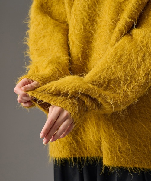 「WETTEMPT」 長袖ニット SMALL マスタード メンズ_画像6