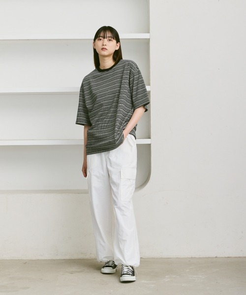 「flaner」 半袖Tシャツ LARGE ブラック レディース_画像2