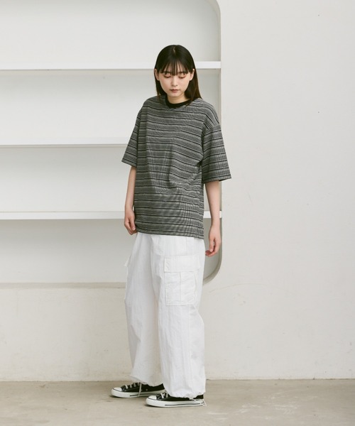 「flaner」 半袖Tシャツ LARGE ブラック レディース_画像3