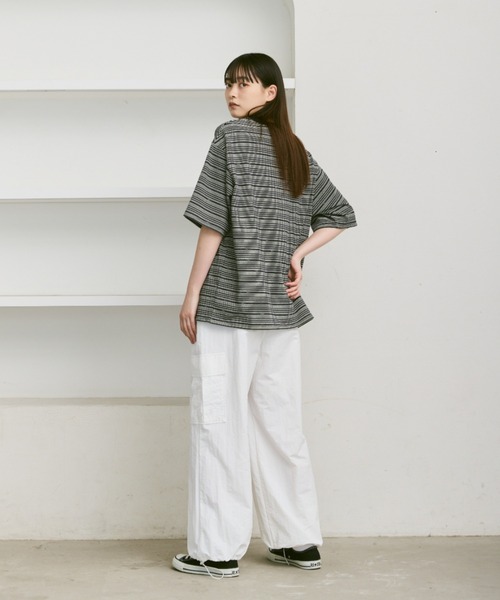 「flaner」 半袖Tシャツ LARGE ブラック レディース_画像4
