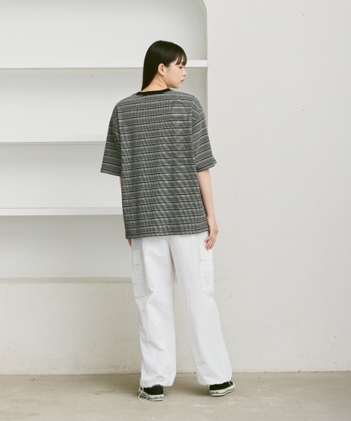 「flaner」 半袖Tシャツ LARGE ブラック レディース_画像5