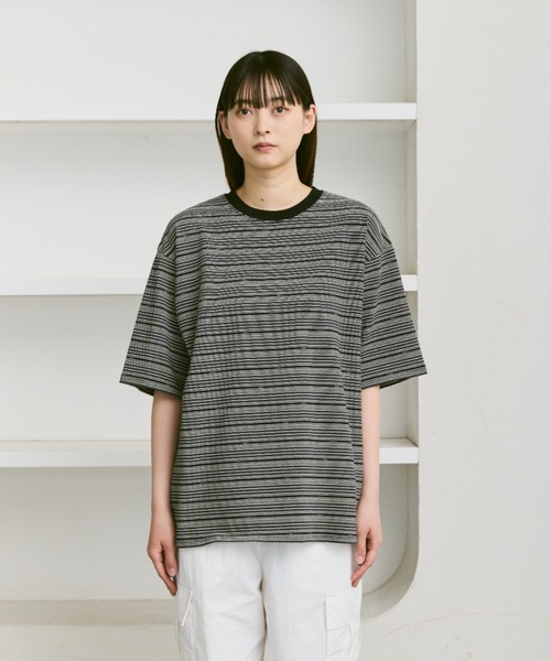 「flaner」 半袖Tシャツ LARGE ブラック レディース_画像7