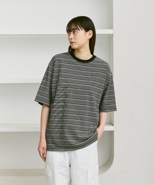 「flaner」 半袖Tシャツ LARGE ブラック レディース_画像8