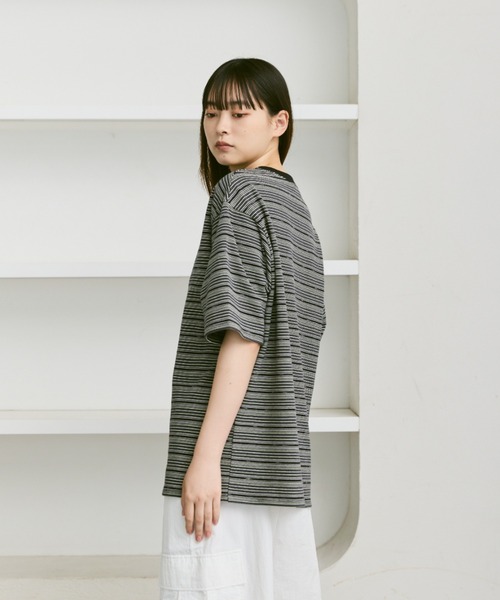 「flaner」 半袖Tシャツ LARGE ブラック レディース_画像9