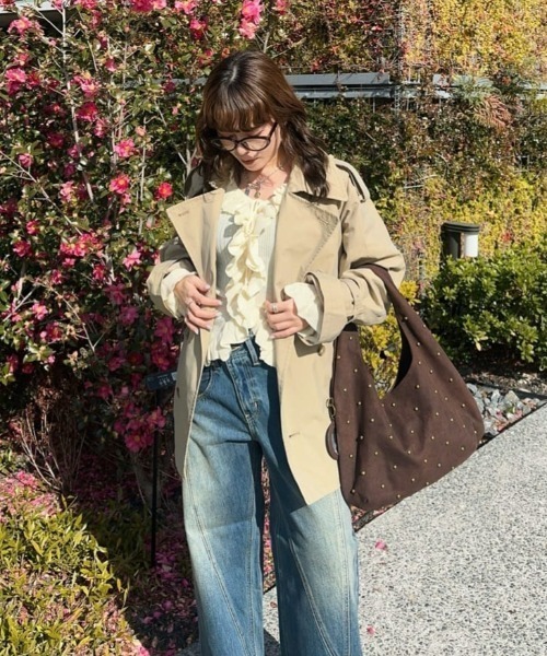 SLY バルーントレンチコート　ベージュ トレンチコート ウエストリボン付き SLY | BALLOON TRENCH コート (コート ) |SHEL'TTER WEBSTORE