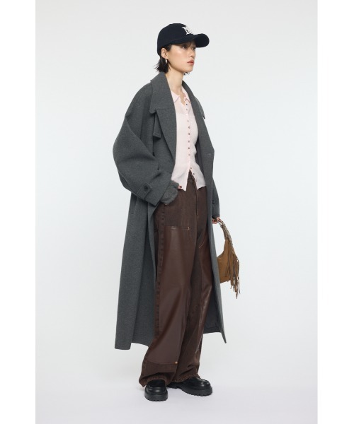 M_ moussy BIG TAILORED SHAGGY ロングコート M_ moussy BIG TAILORED SHAGGY ロングコート テーラードロングコート