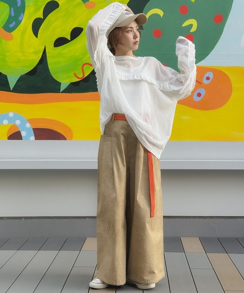 「niko and...」 チノパンツ LARGE チャコール レディース_画像8