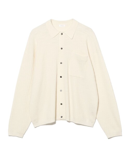 トップス crepuscule Knit Shirt crepuscule【クレプスキュール】【EXCLUSIVE】Open collar knit shirt
