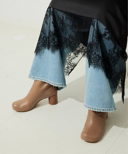 スローブイエナ スクエアトゥ　ショートブーツ SLOBE IENA（スローブイエナ） ブーツ 「追加3」SLOBE スクエアトゥ