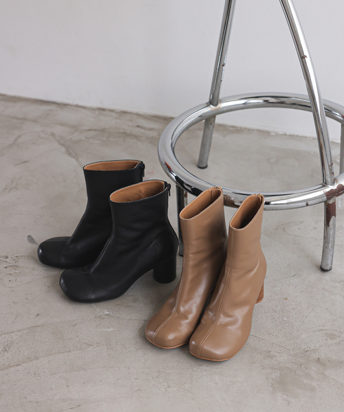 スローブイエナ スクエアトゥ　ショートブーツ スローブ イエナ SLOBE IENA 《追加》SLOBE スクエアトゥショート