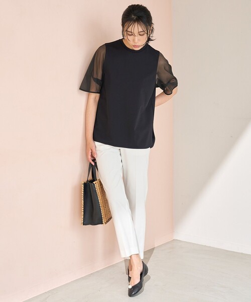 「UNFILO」 半袖カットソー LARGE ベージュ レディース_画像2