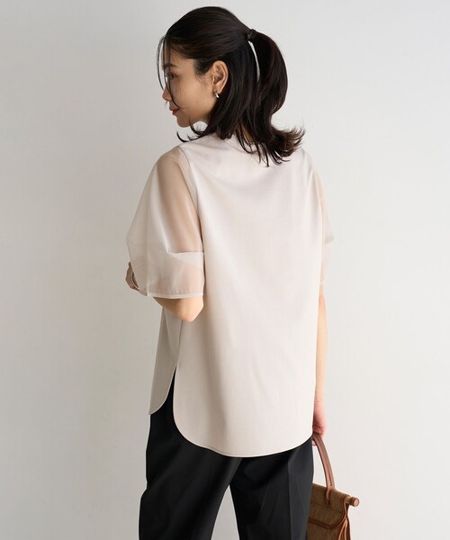 「UNFILO」 半袖カットソー LARGE ベージュ レディース_画像3