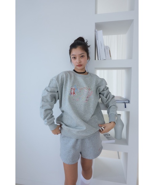 Aimeine エメイン ロゴニットスウェット Smyeon トレーナー スウェット Graphic crewneck sweat tops
