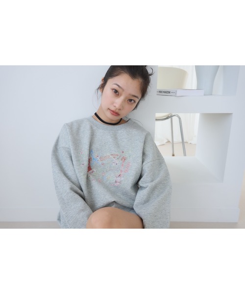 Smyeon トレーナー スウェット Graphic crewneck sweat tops