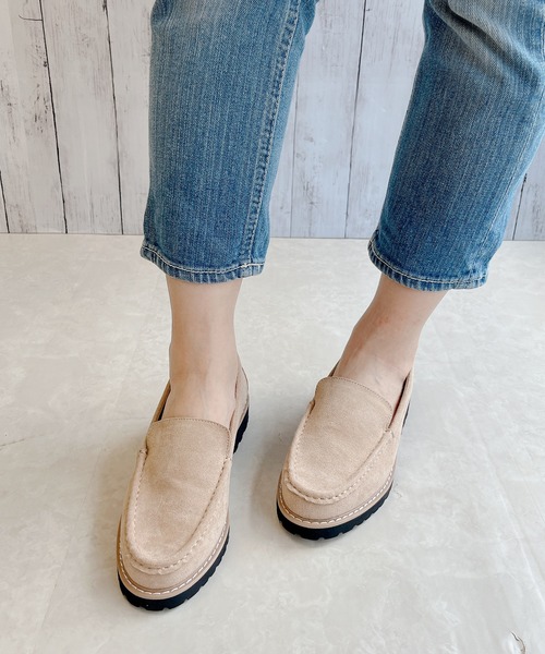 「Noubel Voug Relax」 モカシンシューズ M ブラック レディース_画像3