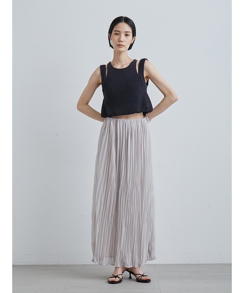 「MIESROHE」 プリーツスカート 0 ブラック レディース_画像9