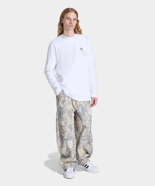 アディダス Lサイズ ワッフルTホワイト adidas（アディダス） tシャツ WHITE WAFFLE LS / ロンT / アディダス