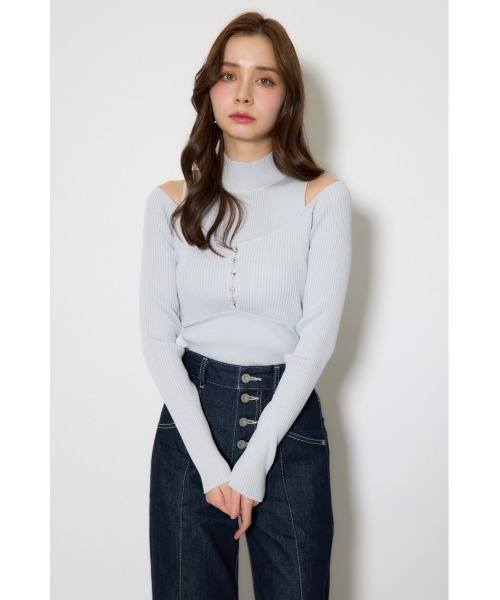 rienda（リエンダ） ニット セーター レイヤードニットトップス 春服
